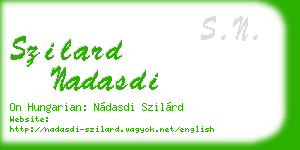 szilard nadasdi business card